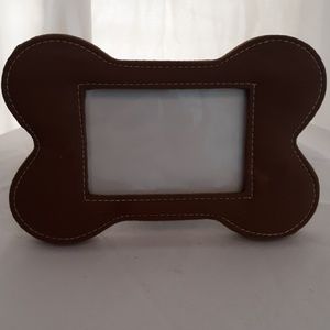 Tan Suede Dog Bone Frame